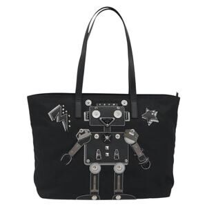 Prada Nylon Robot Tote Black